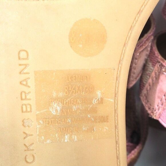 Lucky Brand Emliey Gladiator Strappy Platform Sandals "Antler" Women's 8.5M - Picture 9 of 10